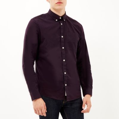Dark purple twill shirt